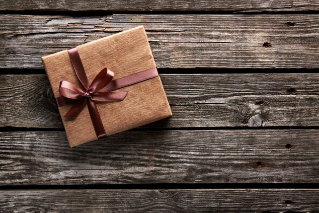 Bild von Geschenk rote Schleife